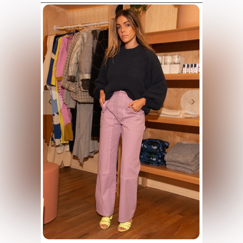 No. 6 Jackson Pants in lilac -Lavender Wide-Leg carpenter Pants Sz 3 (US 10)